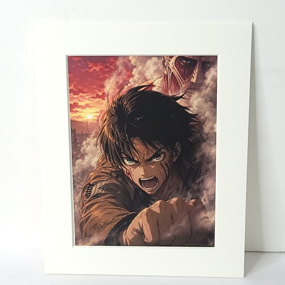 Erin Sunset Attack On Titan Still Shot Card Anime Wall Art Oversized Board A4